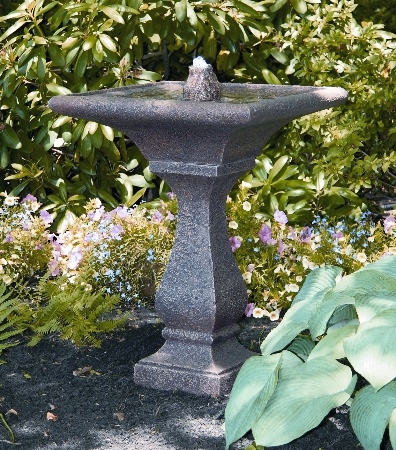 33'' Chelsea Glow Square Cement Fountain | Brock Farms