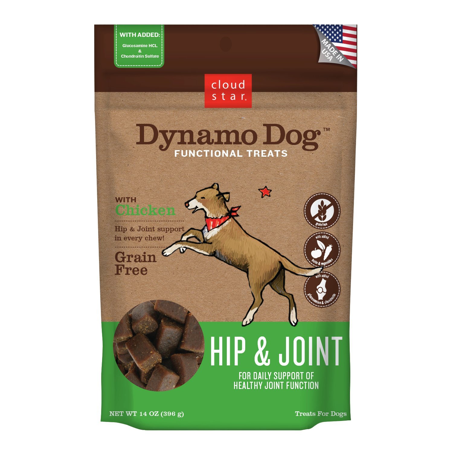 Dynamo Dog Functional Treats Hip & Joint Chicken 14 oz