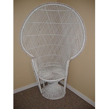 wicker peacock chair