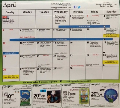 Rail City Garden Center 2017 Calendar Rail City Garden Center 2017 Calendar