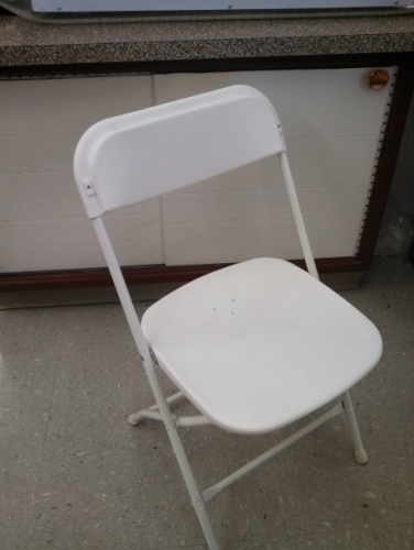 White Samsonite Folding Chair