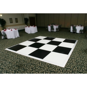 Snap Lock Dance Floor Black And White 12 Sections Grand