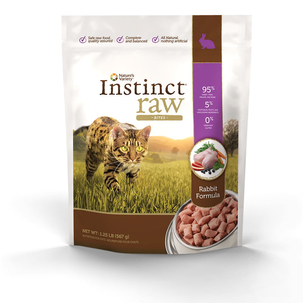 Nature's Variety Instinct Raw Bites for Cats Rabbit Formula 1.25 Lb