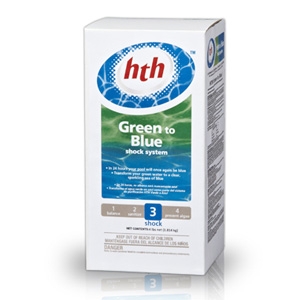 hth green to blue pool shock system