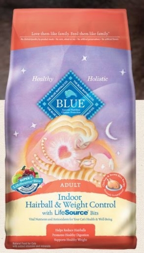 blue indoor hairball and weight control
