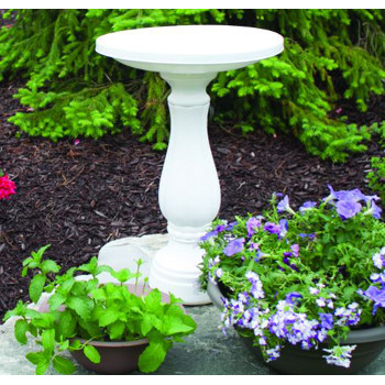 Bloem White Promo Plastic Bird Bath Bob S Garden Center Egg Harbor   White Promo Plastic Bird Bath 