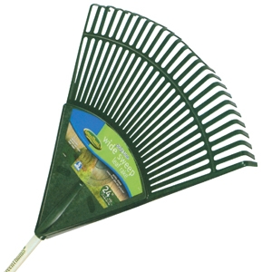 Green Thumb 24-Inch Basic Poly Lawn & Leaf Rake